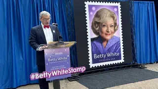 Betty White, TV's Golden Girl, Celebrated at Stamp Ceremony in Los Angeles 